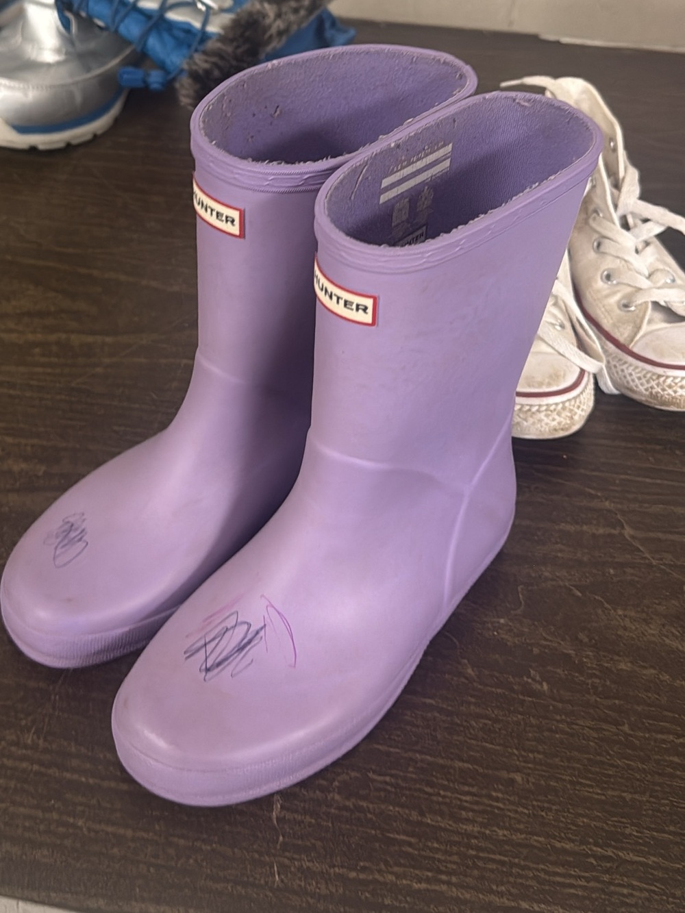 Hunter Kids Lavender Purple Rain Boots